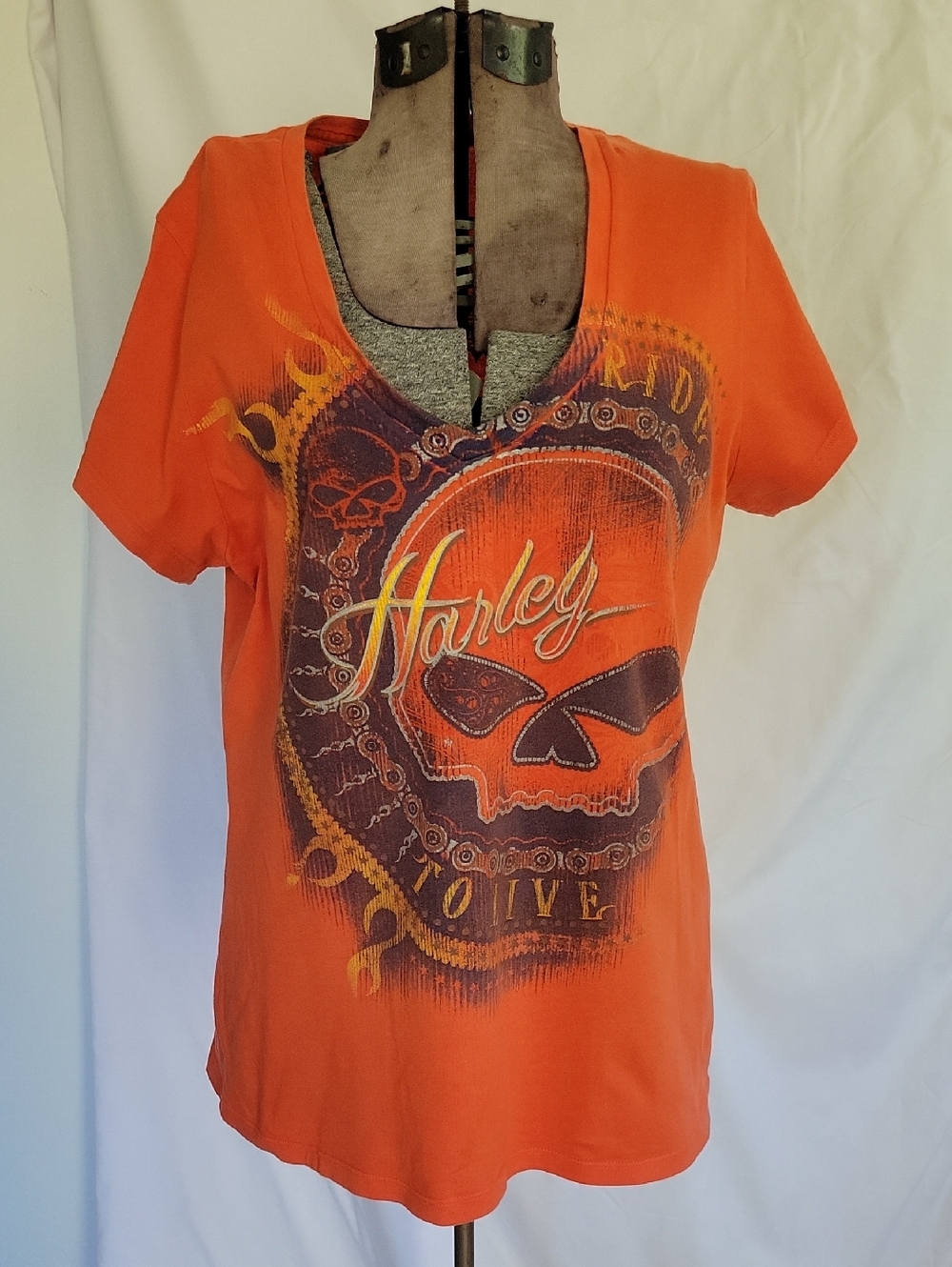 Harley-Davidson Top, XL, Orange